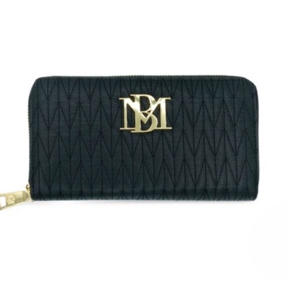 NWT Badgley Mischka Braid Quilted Long Wallet